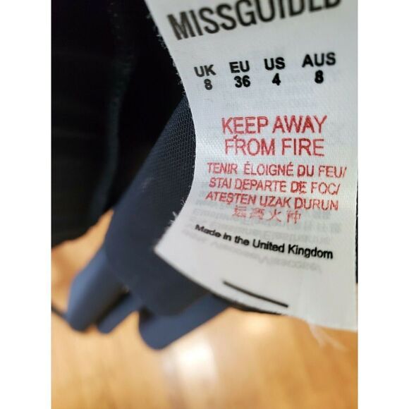 Missguided Milkmaid L/S Bodycon Dress Black Size 4 - Picture 9 of 10